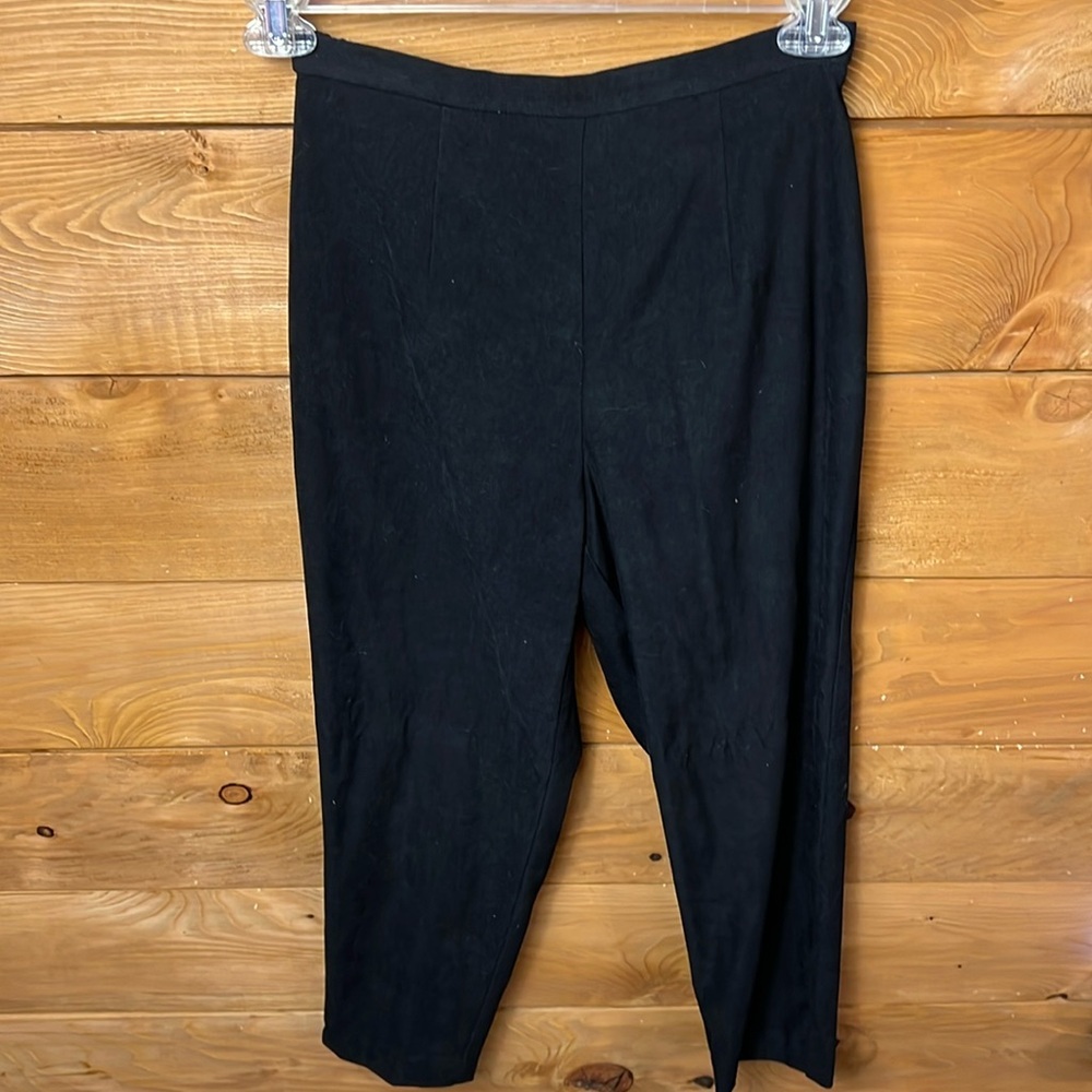 Amanda Smith Petites Women’s‎  Black Knit Pants 6P zip up event office business